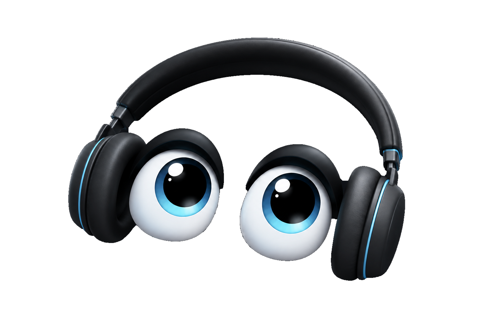 BOOP eyes wearing black headphones